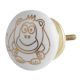 Golden Monkey Pattern Ceramic Cabinet Knobs
